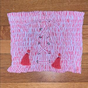 NWT AE Lace Up Tube Top